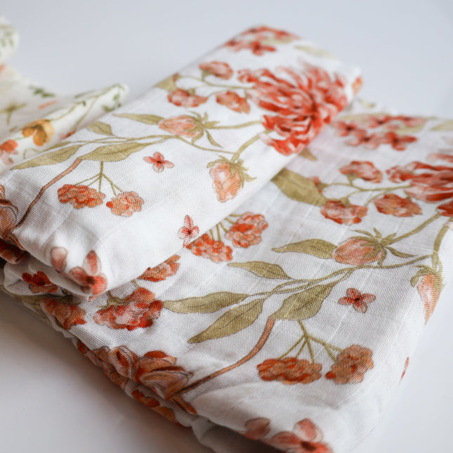 Baby Bio Musselintuch "Flowers" 2er Set