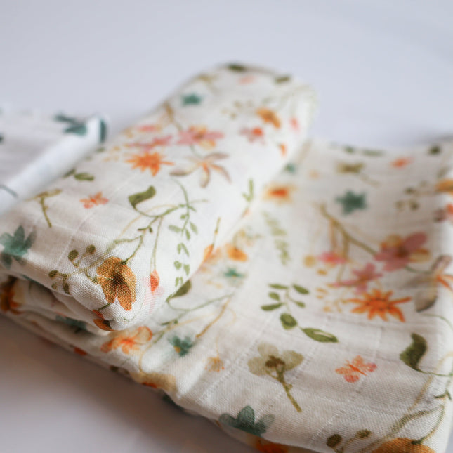 Baby Bio Musselintuch "Little Spring" 2er Set