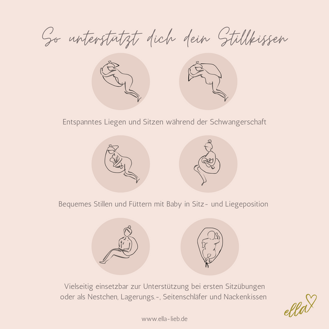 Stillkissen Mond groß Waffelpique Altrosa